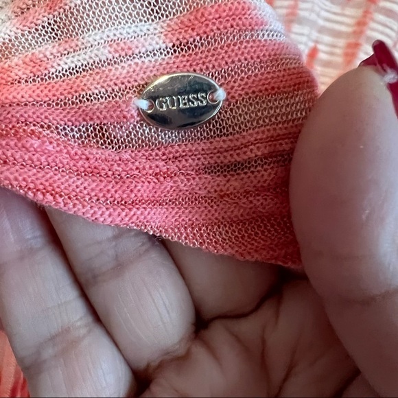 Guess Pinkish Cream Tie Dye hi Low Tunic Top - Picture 6 of 7